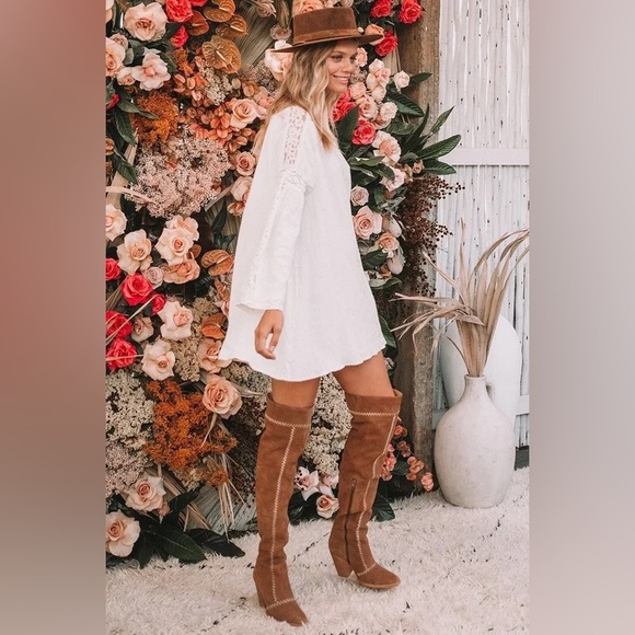 NWT Spell & The Gypsy Collective Cream Doe Eyed Mini Dress - Picture 4 of 17